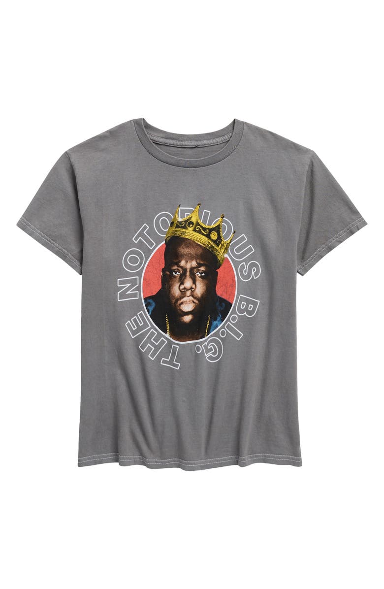 Merch Traffic Kids' Notorious B.I.G. Cotton Graphic T-Shirt, Main, color, Charcoal