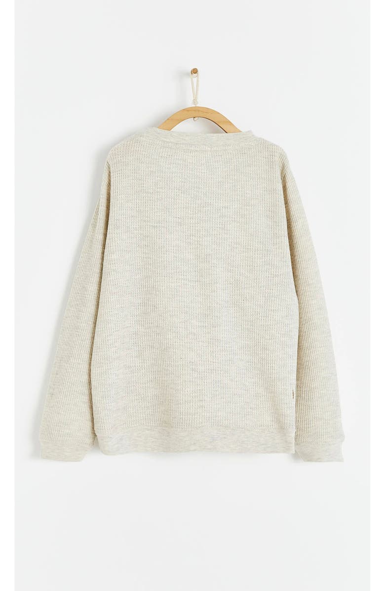 Babycottons Waffle Sweatshirt for Toddler, Alternate, color, Grey/Melange