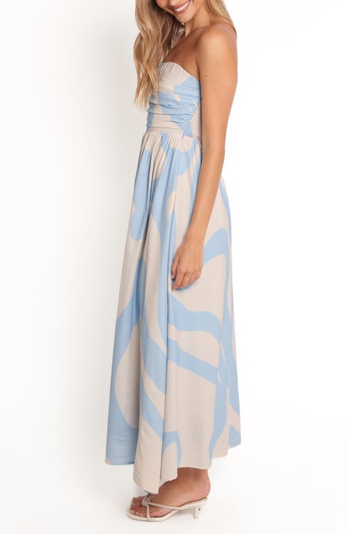 Petal And Pup Petal & Pup Nesta Strapless Maxi Dress In Blue