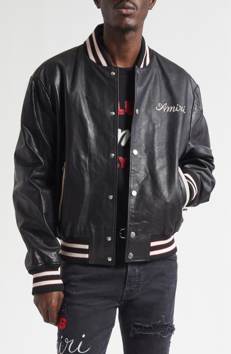 AMIRI Club Amiri Bomber Jacket, Main, color, Black