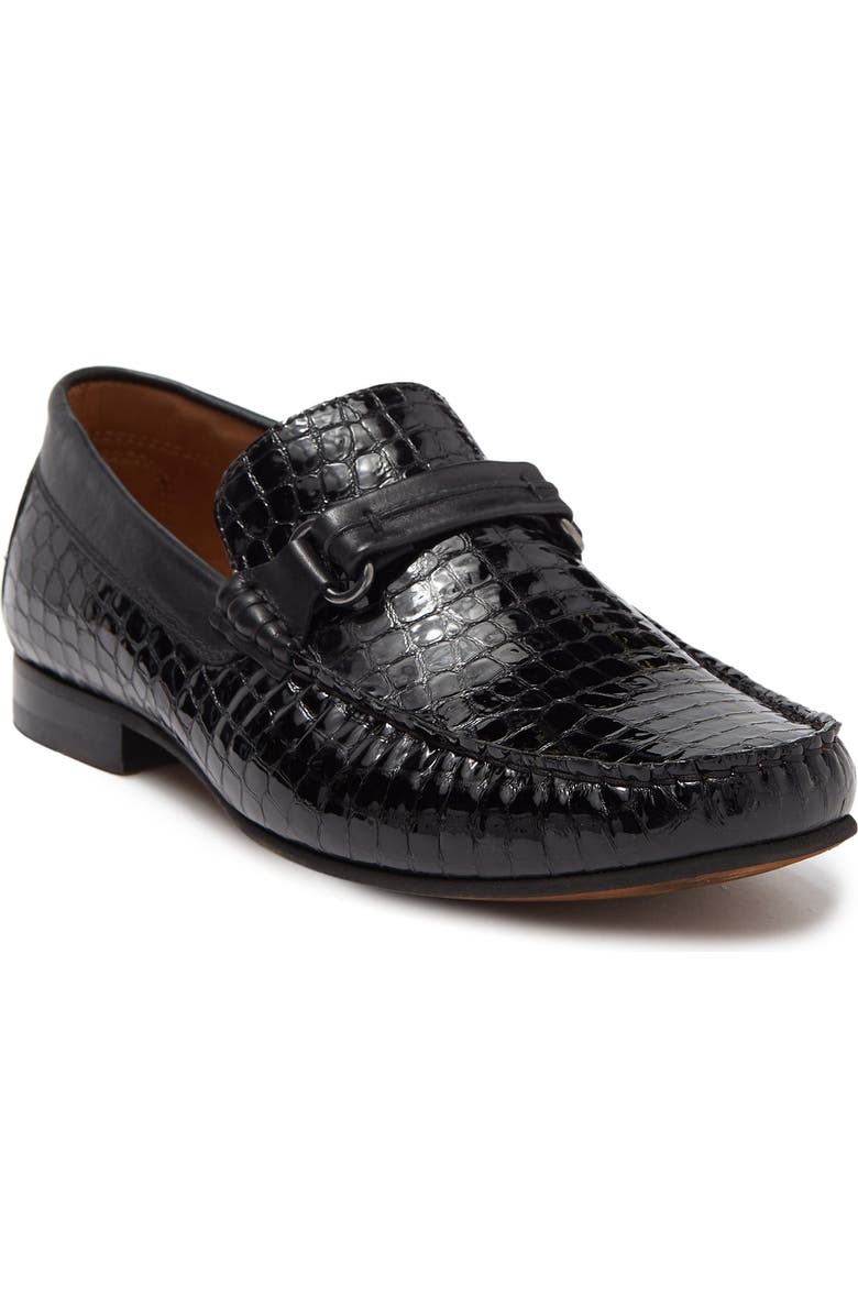 Donald Pliner Croc Embossed Bit Loafer, Main, color,
