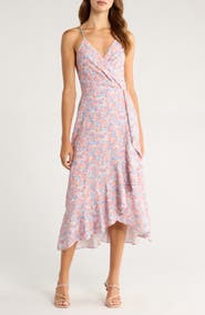 Chelsea28 Faux Wrap Midi Dress