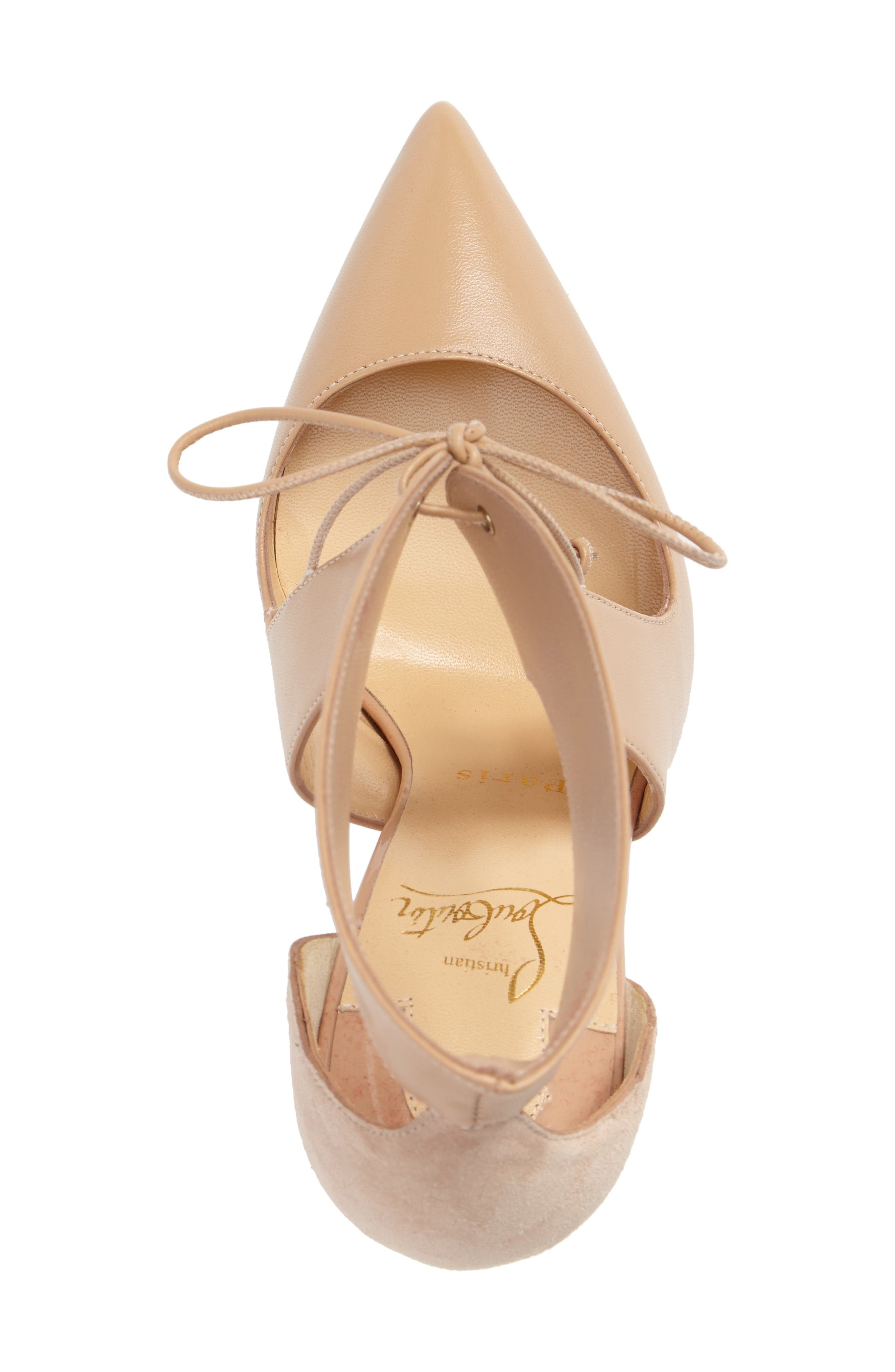 Ferme Rouge Pointy Toe Pump, Alternate, color, NUDE LEATHER