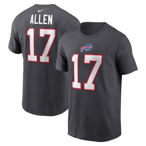 Men's Nike Josh Allen Anthracite Buffalo Bills Name & Number T-Shirt