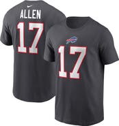 Nike Men's Nike Josh Allen Anthracite Buffalo Bills Name & Number T-Shirt
