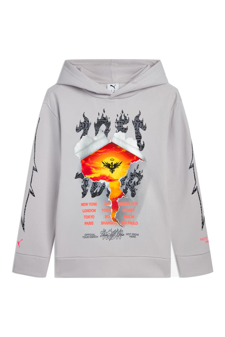 Kids' LeMelo x Shine Graphic Hoodie, Main, color, GREY/ WHITE