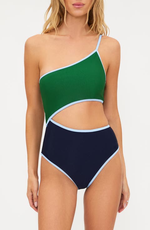 Liora Colorblock Rib One-Piece Swimsuit