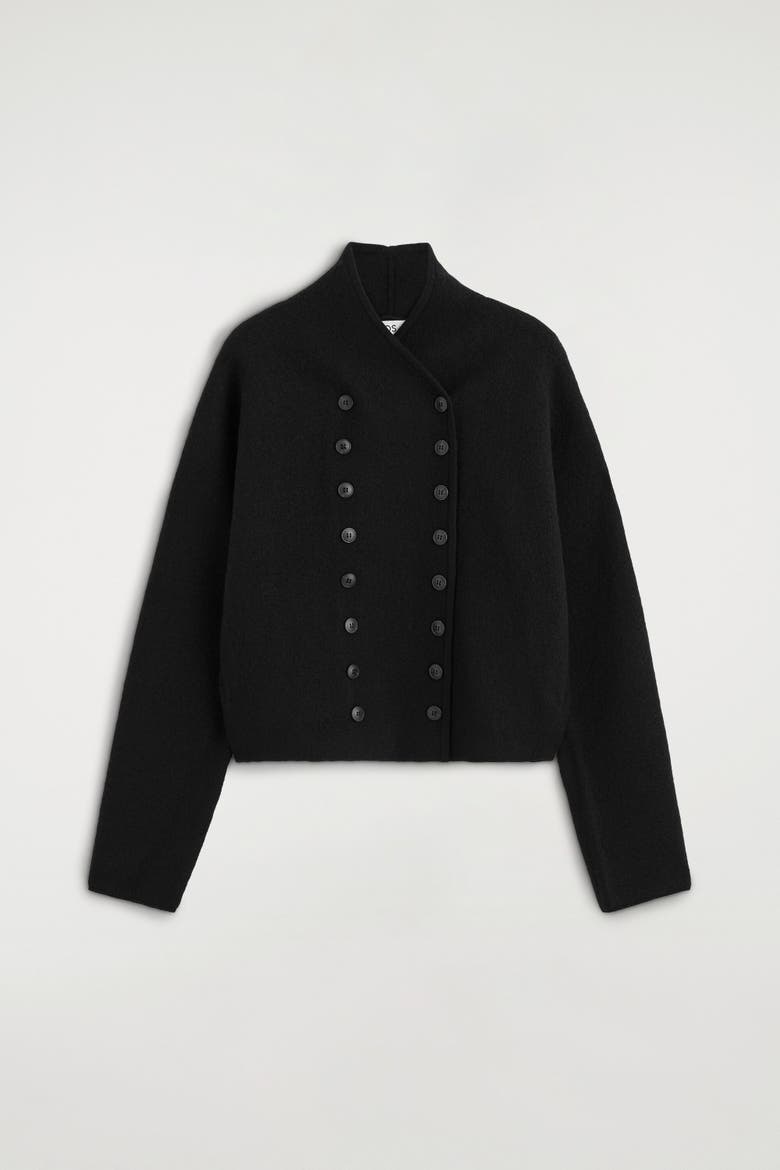 Boiled-Wool Uniform Jacket, Alternate, color, BLACK