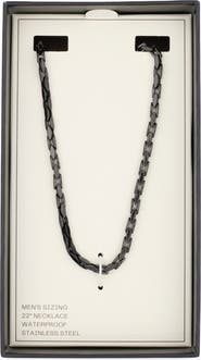 NORDSTROM RACK Men's Waterproof Interlocked Chain Link Necklace