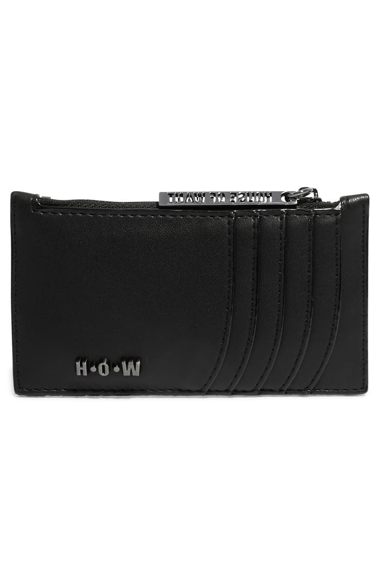 HOUSE OF WANT H.O.W. We Swipe Beaded Vegan Leather Card Case, Alternate, color, 