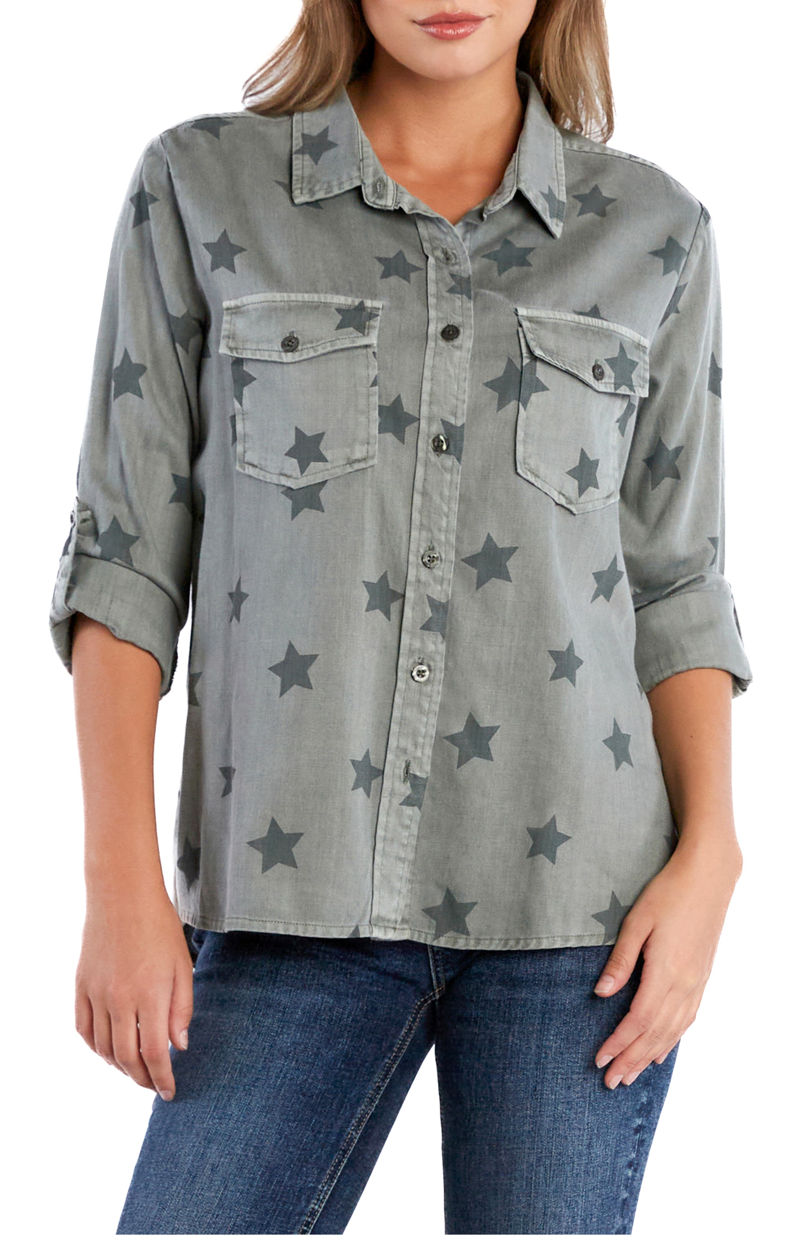 Big Army Star Button-Up Shirt