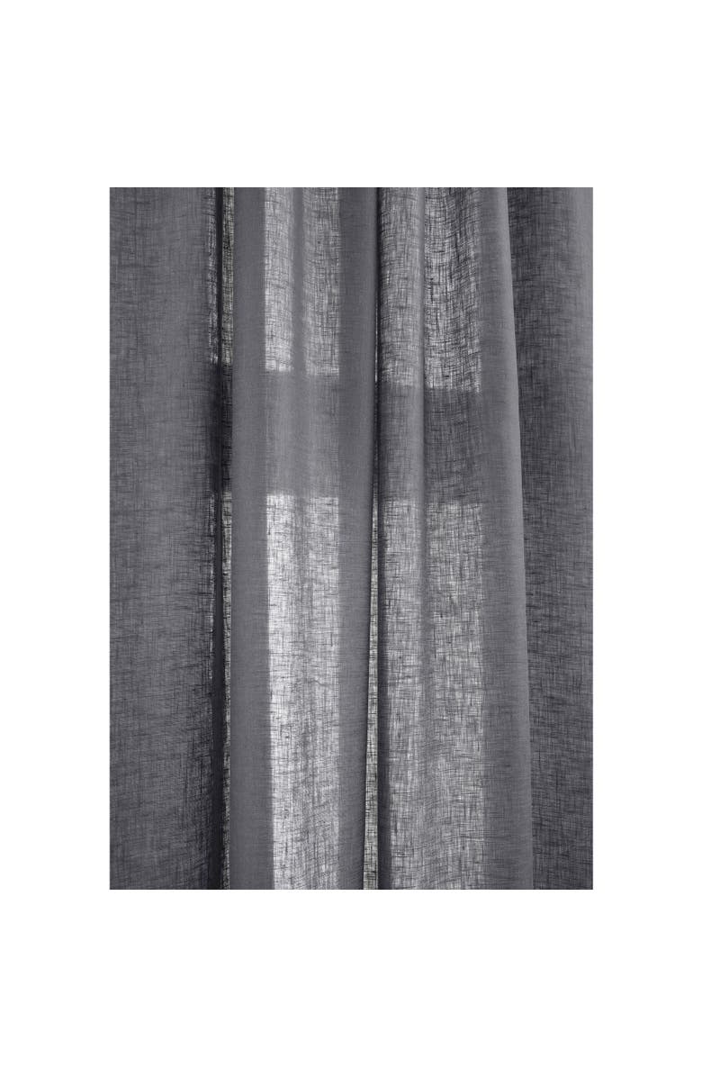 Solino Home Linen Sheer Curtain with Light Filtering Rod Pocket Curtain for Living Room, Bedroom, Alternate, color, Charcoal