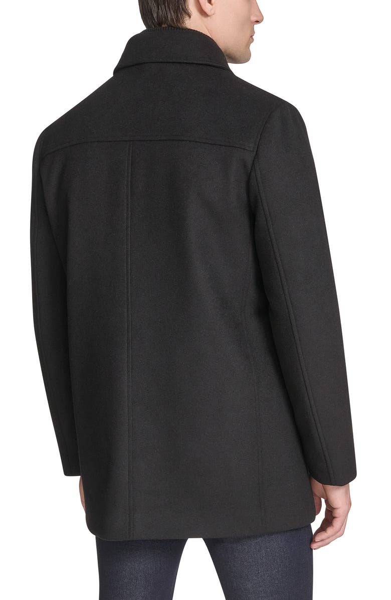 Kenneth Cole New York Single Button Wool Blend Knit Blazer, Alternate, color, Black