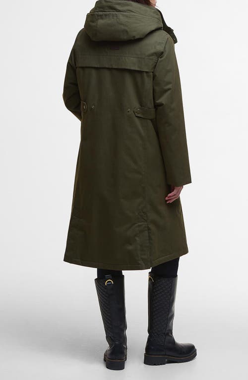 Barbour Bamburgh Hooded Waterproof Jacket In Green