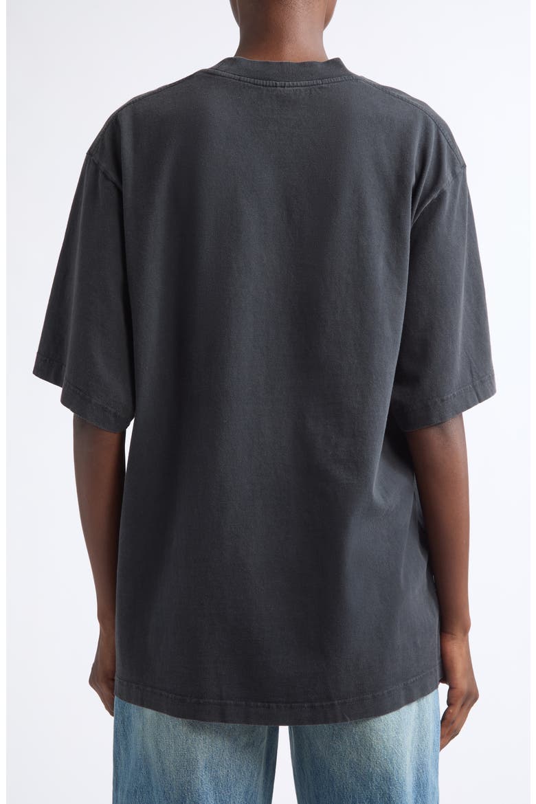Oversize Hotfix Crystal Street Sign Graphic T-Shirt, Alternate, color, WASHED BLACK