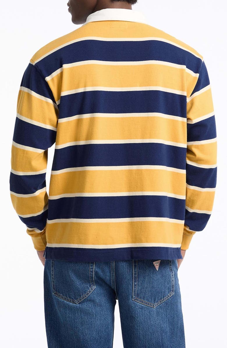 GUESS JEANS Stripe Rugby Shirt, Alternate, color, Bright Multi