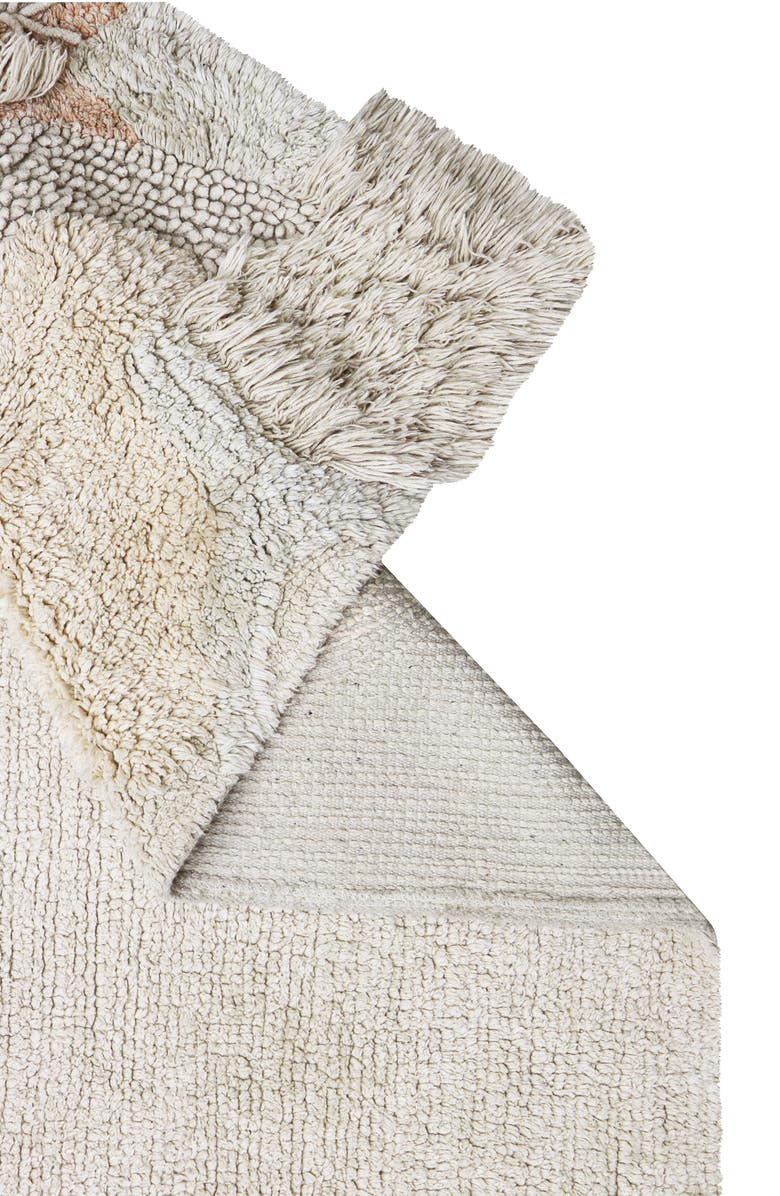 Lorena Canals Seabed Washable Cotton Rug & Ocean Creature Set, Alternate, color, Natural Honey Olive Vanilla