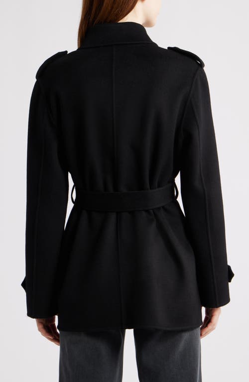 Michael Kors Double Face Wool Blend Crop Trench Coat