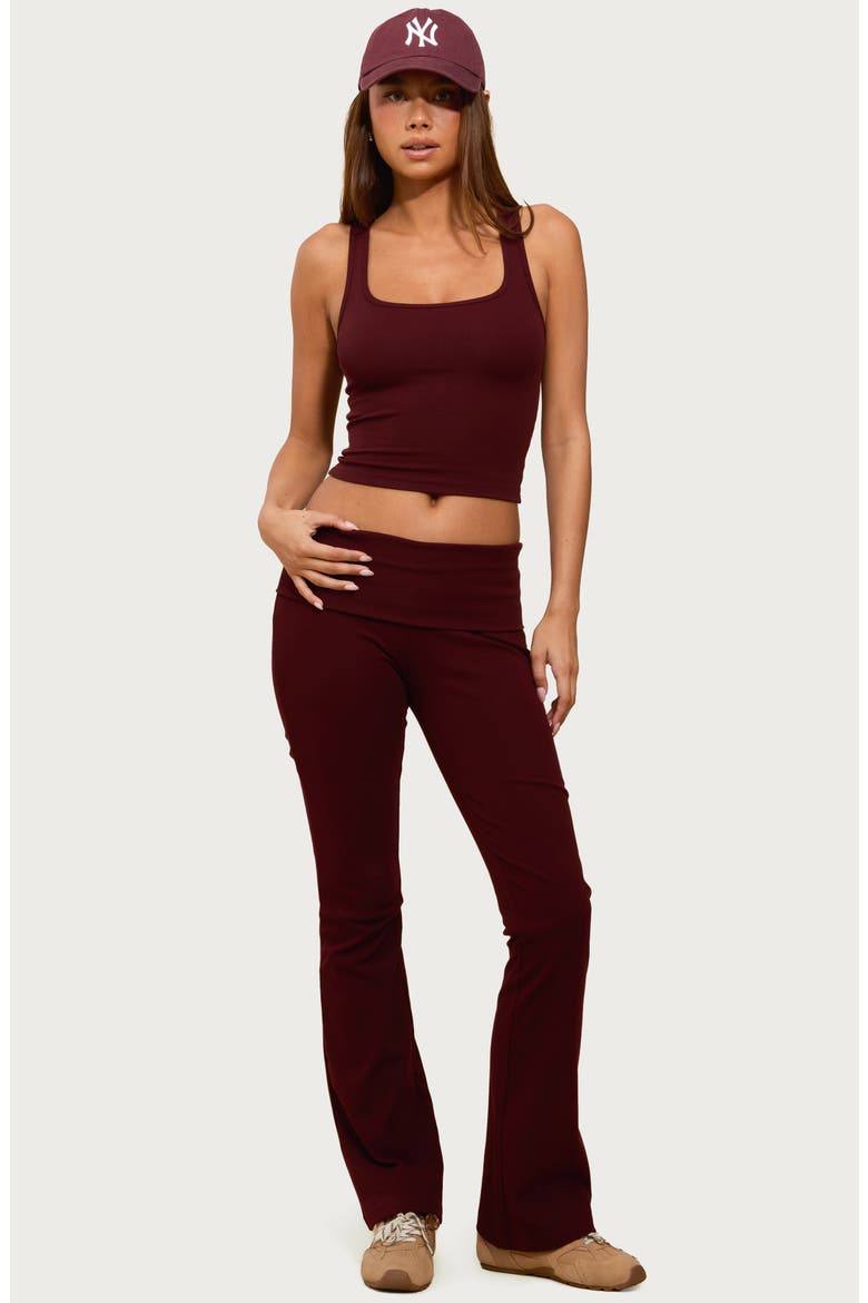 Linda Rib Crop Tank, Alternate, color, BURGUNDY