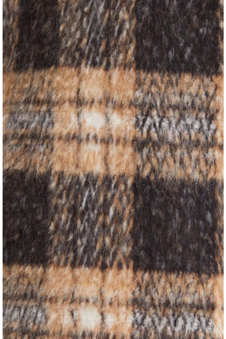 Plaid Woven Shacket, Alternate, color, BROWN COMBO