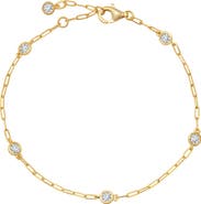 Crislu Aura Cubic Zirconia Station Bracelet