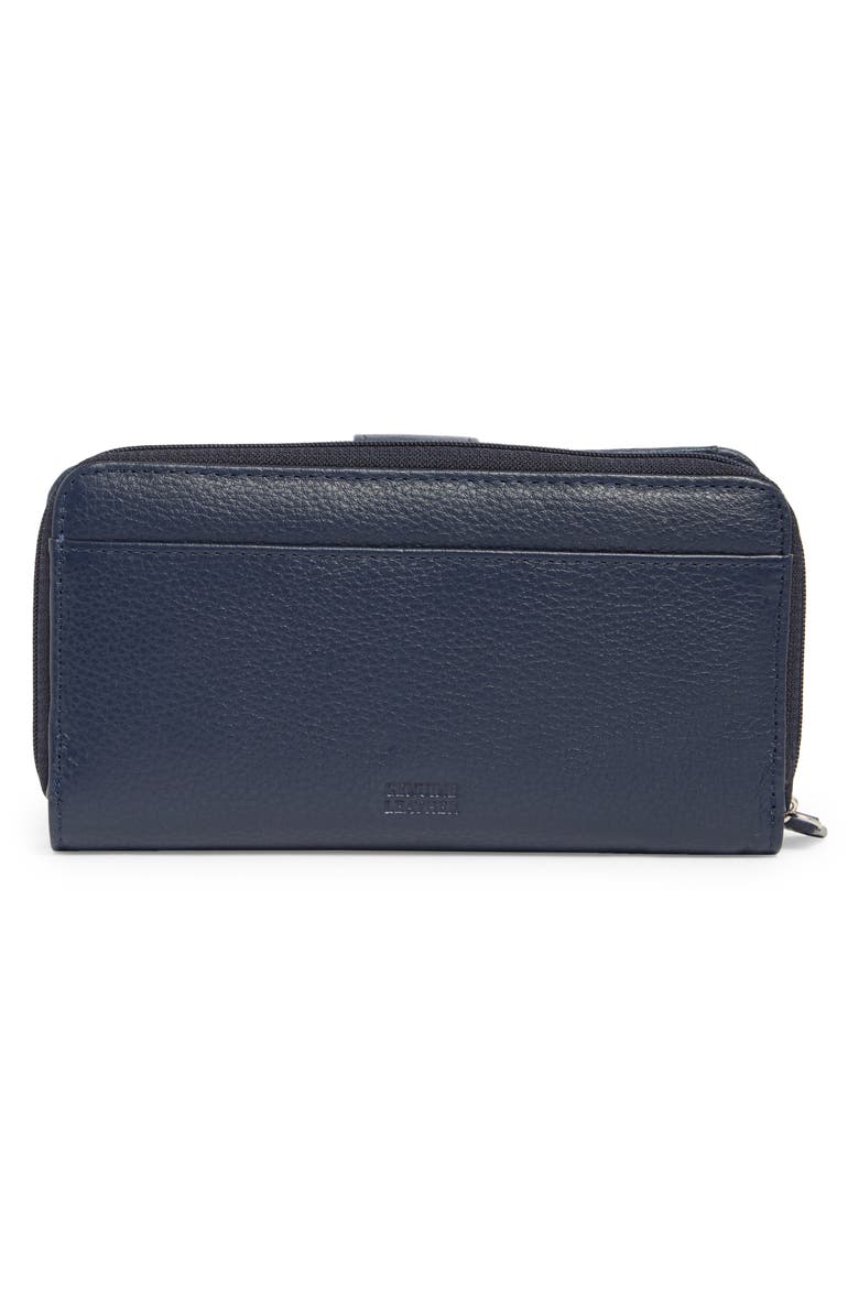 All-in-One Leather Continental Wallet, Alternate, color, NAVY