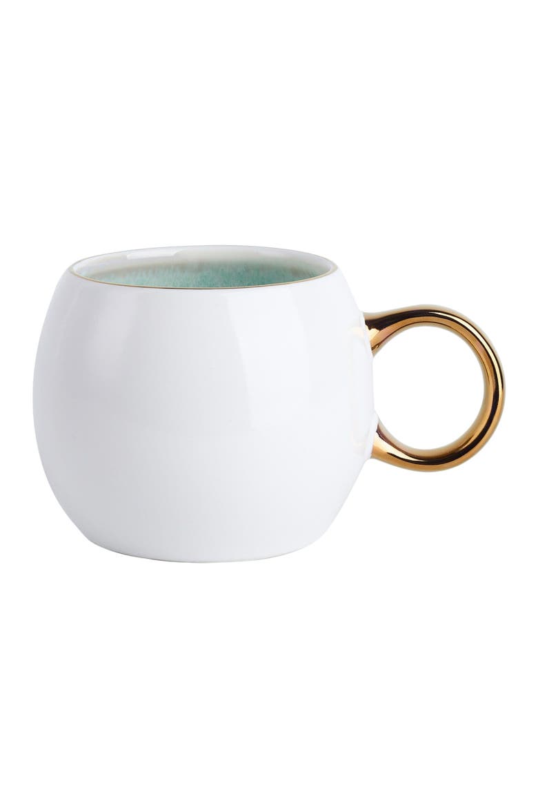 Josephine Porcelain 4-Piece Mug Set, Main, color, Mint