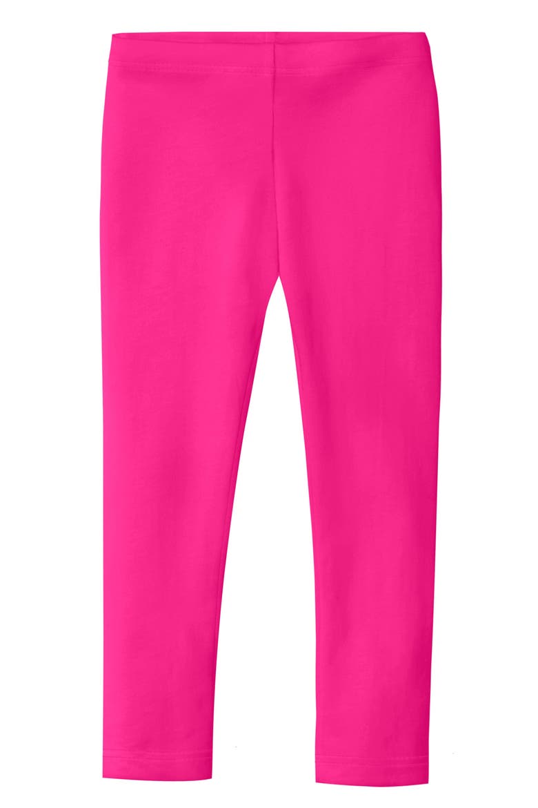 Girls Soft Organic 100% Cotton Leggings, Main, color, Hot Pink
