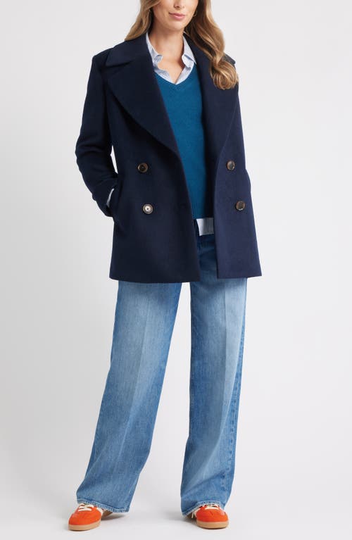 Caslonr Caslon(r) Wool Blend Peacoat In Blue