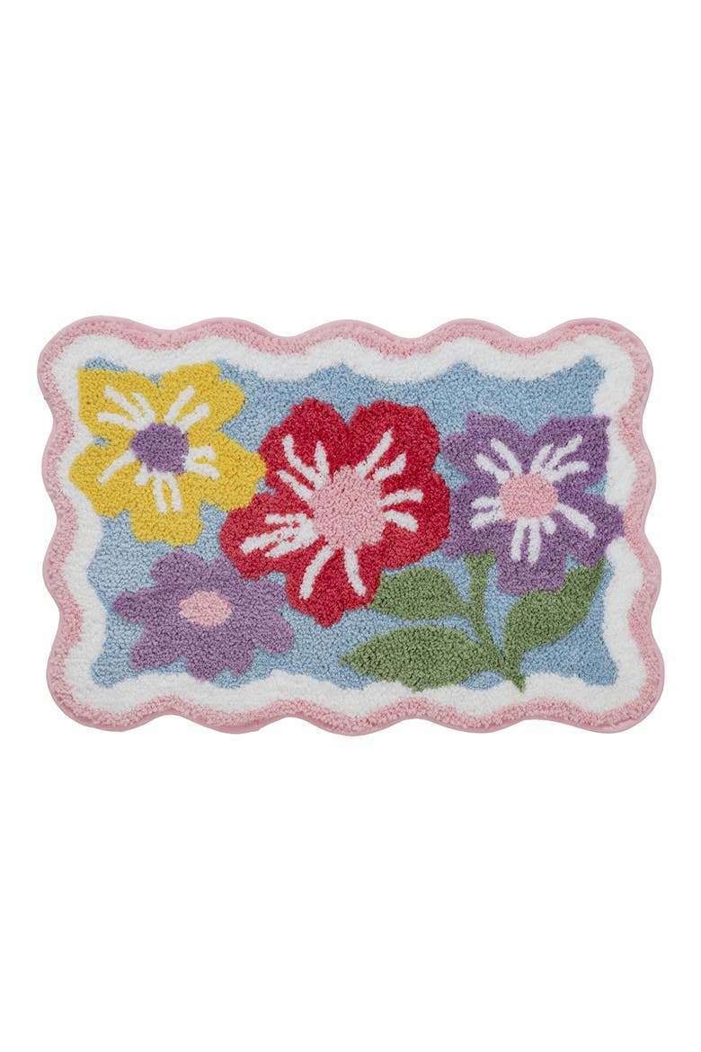 Scalloped Edge Tufted Bath Mat, Main, color, NO COLOR