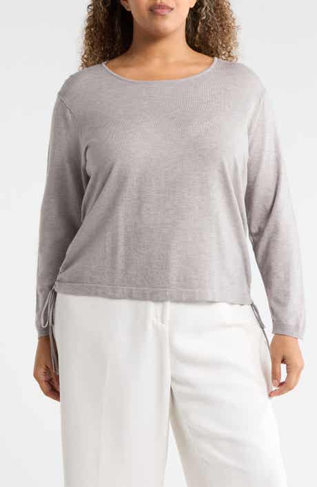 Cinching Side Tie Pullover Sweater