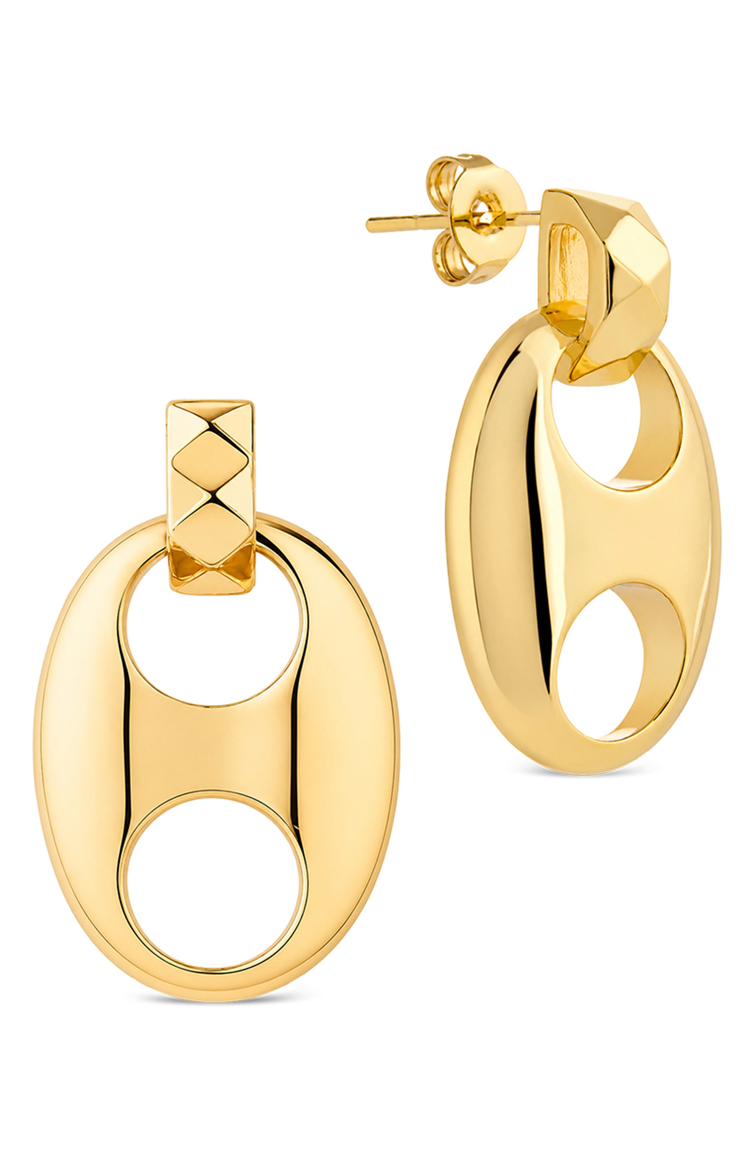 Modern Disc Drop Earrings