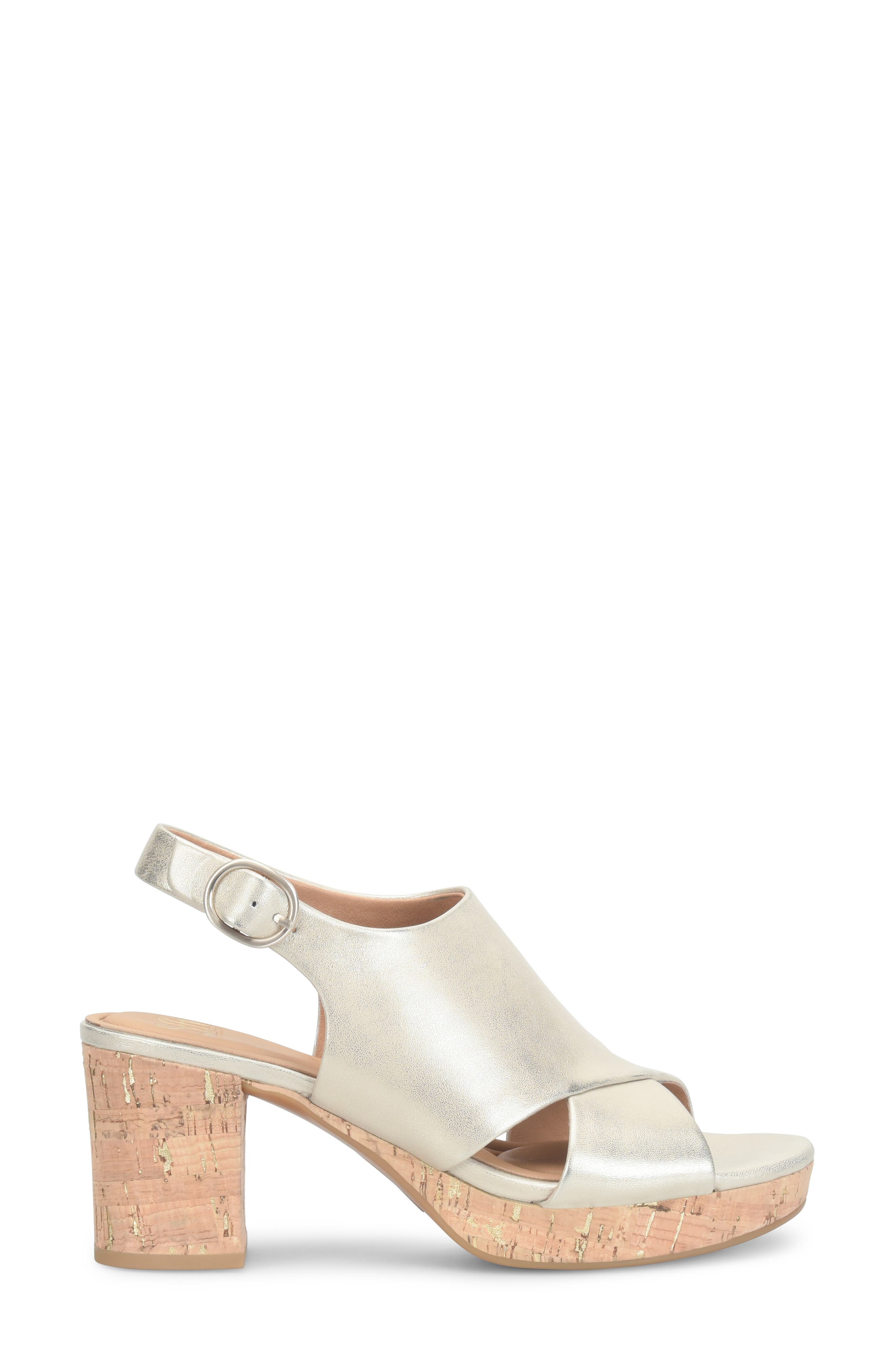 Liv Slingback Platform Sandal, Alternate, color, PLATINO