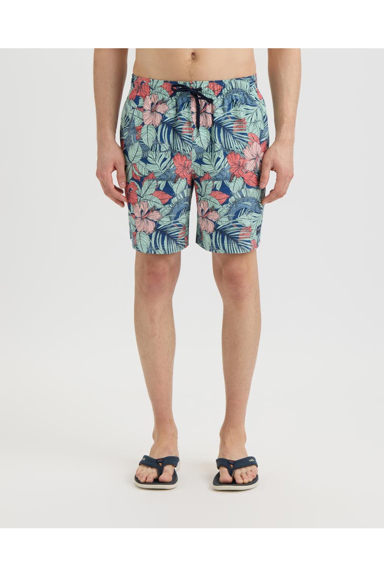 Sailfish Blossom Printed Volley Boardshorts, Main, color, Midnight