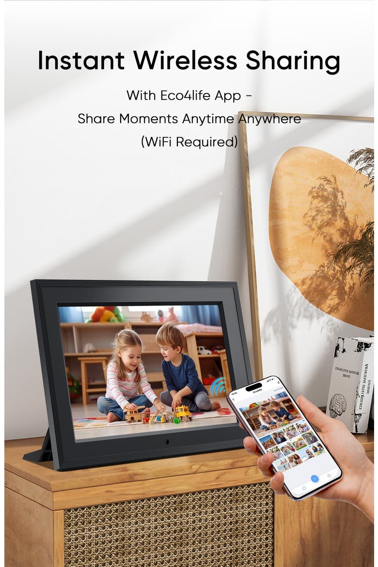 7" WiFi Digital Picture Frame, Alternate, color, Black