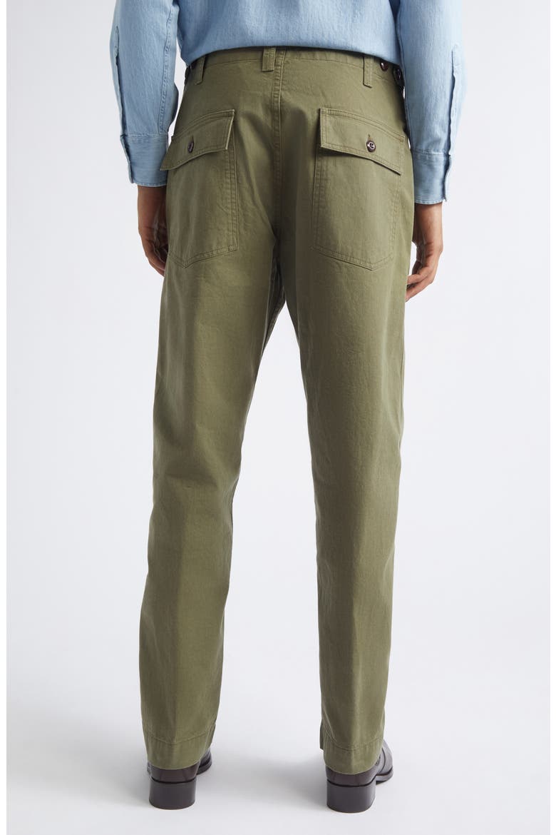 Cotton Twill Fatigue Trousers, Alternate, color, KHAKI