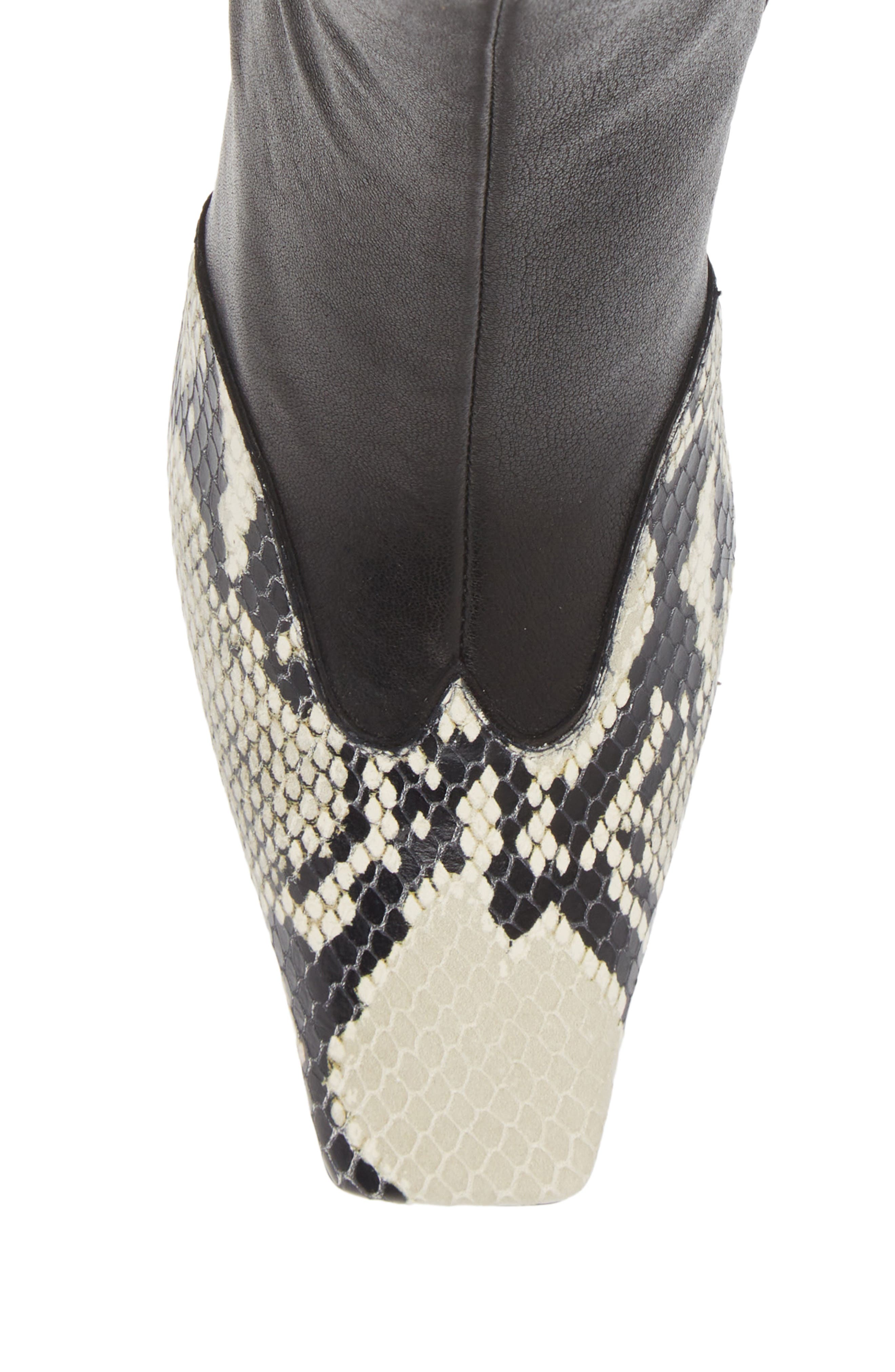 Khaite Dallas Square Toe Sock Bootie, Alternate, color, 