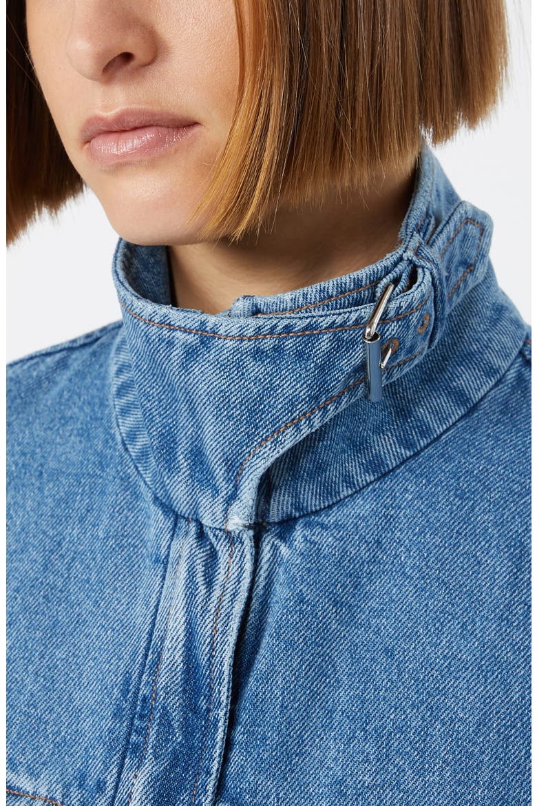Bussola Oversize Denim Bomber Jacket, Alternate, color, MIDNIGHT BLUE