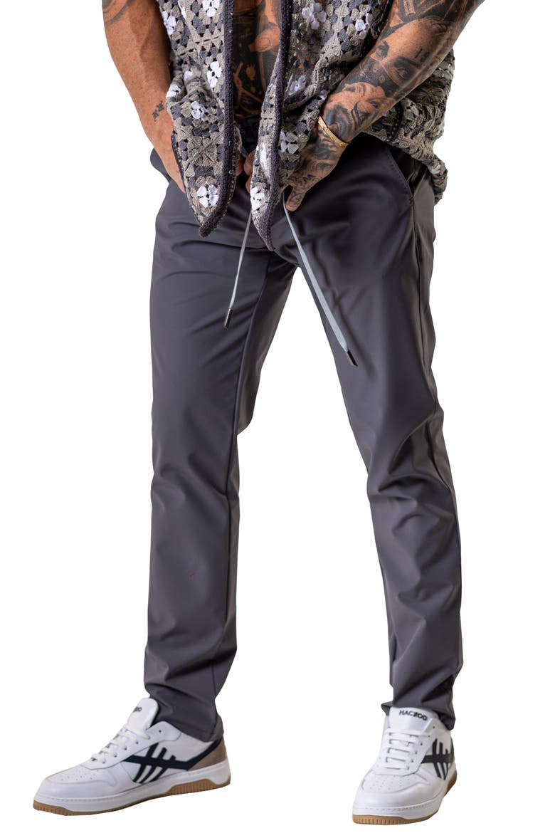 Resistance Solid Grey Drawstring Pants, Alternate, color, GREY