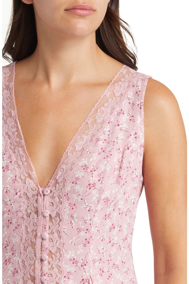 Cristina Floral Sleeveless Blouse, Alternate, color, BABYS BREATH