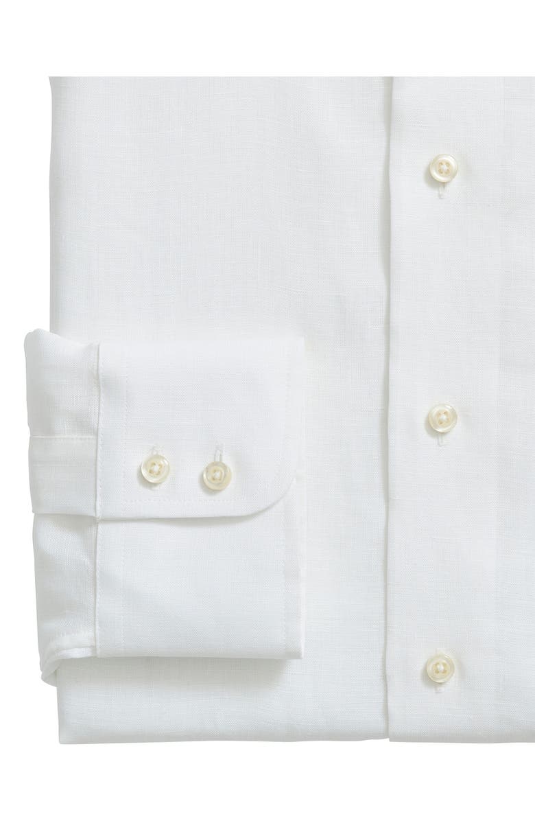 Brooks Brothers x Thomas Mason<sup>®</sup> Solid Linen Dress Shirt, Alternate, color,
