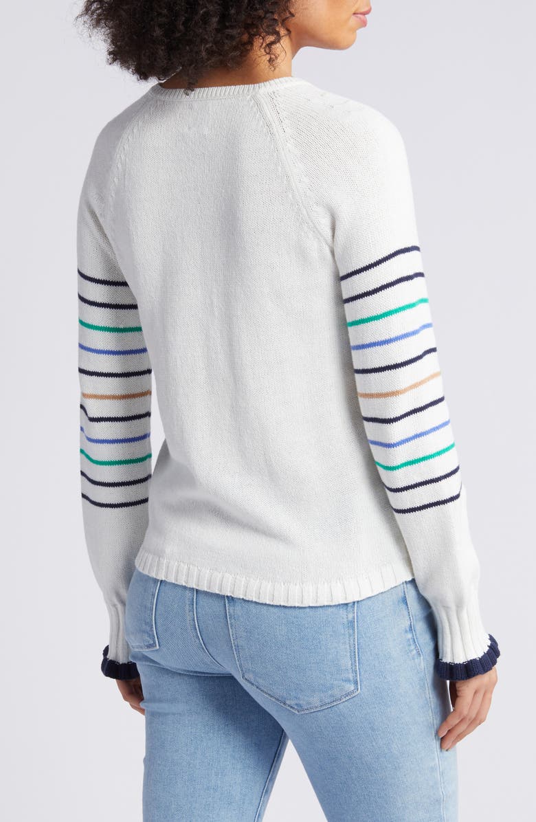 NIC+ZOE Maritime Stripe Cotton Sweater, Alternate, color, 