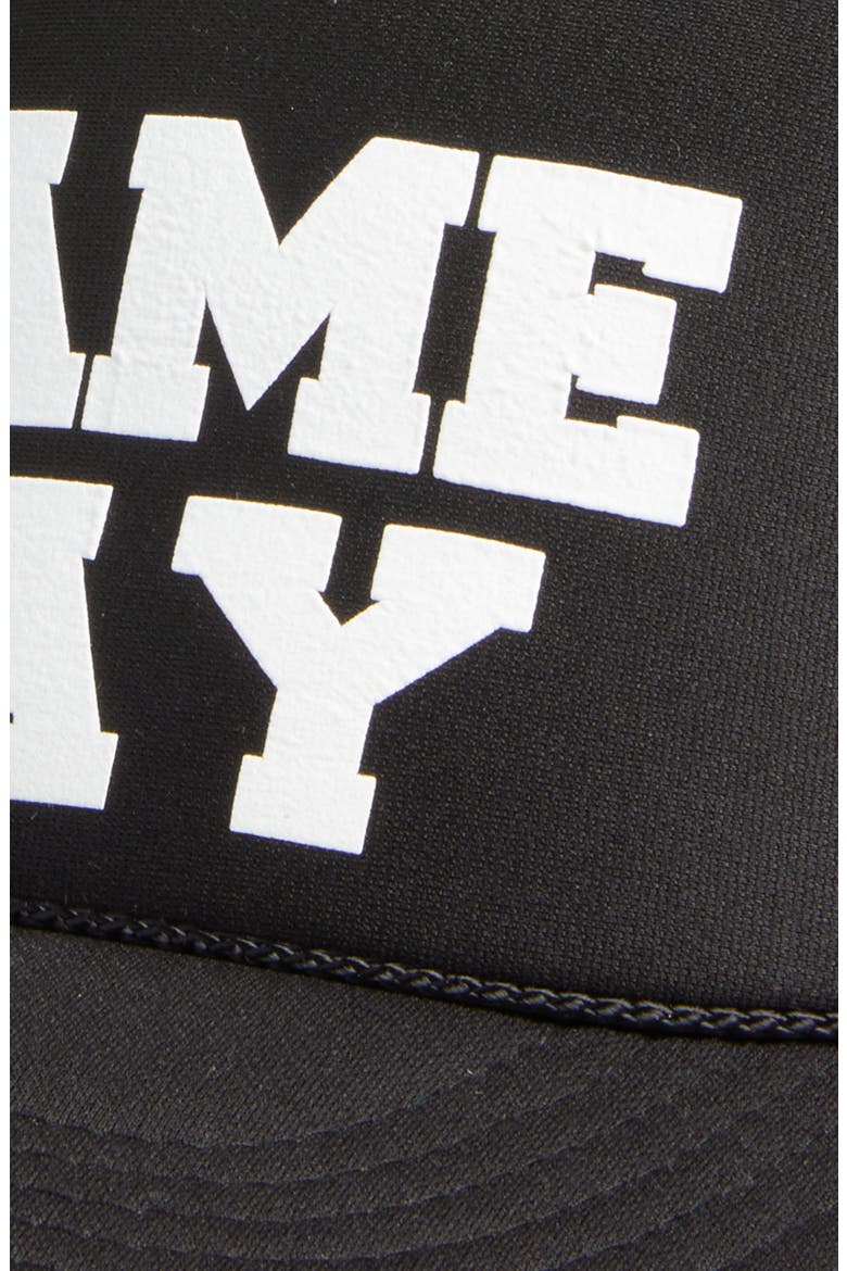 Game Day Trucker Hat, Alternate, color, BLACK