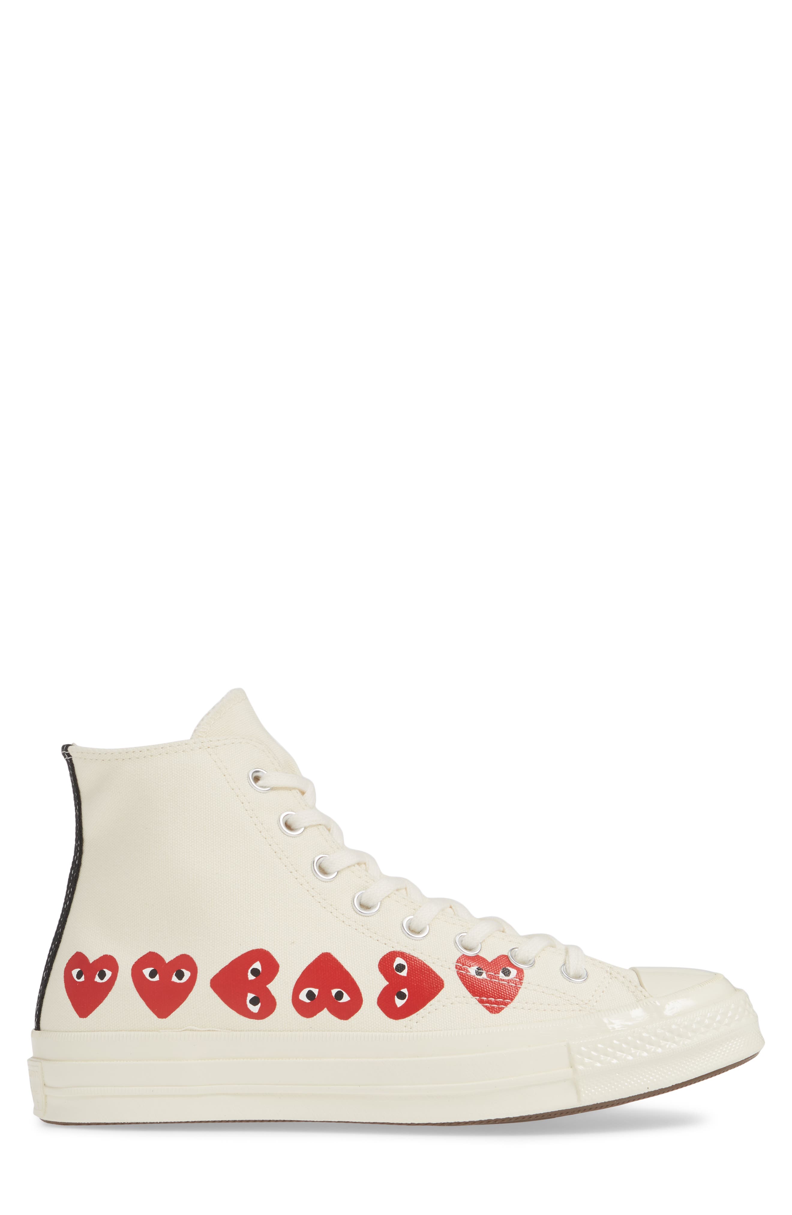 Comme des Garçons PLAY x Converse Chuck Taylor<sup>®</sup> High Top Sneaker, Alternate, color, 