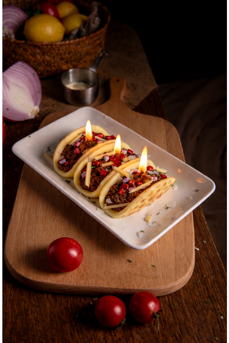Taco Candle, Alternate, color, Yellow / Brown