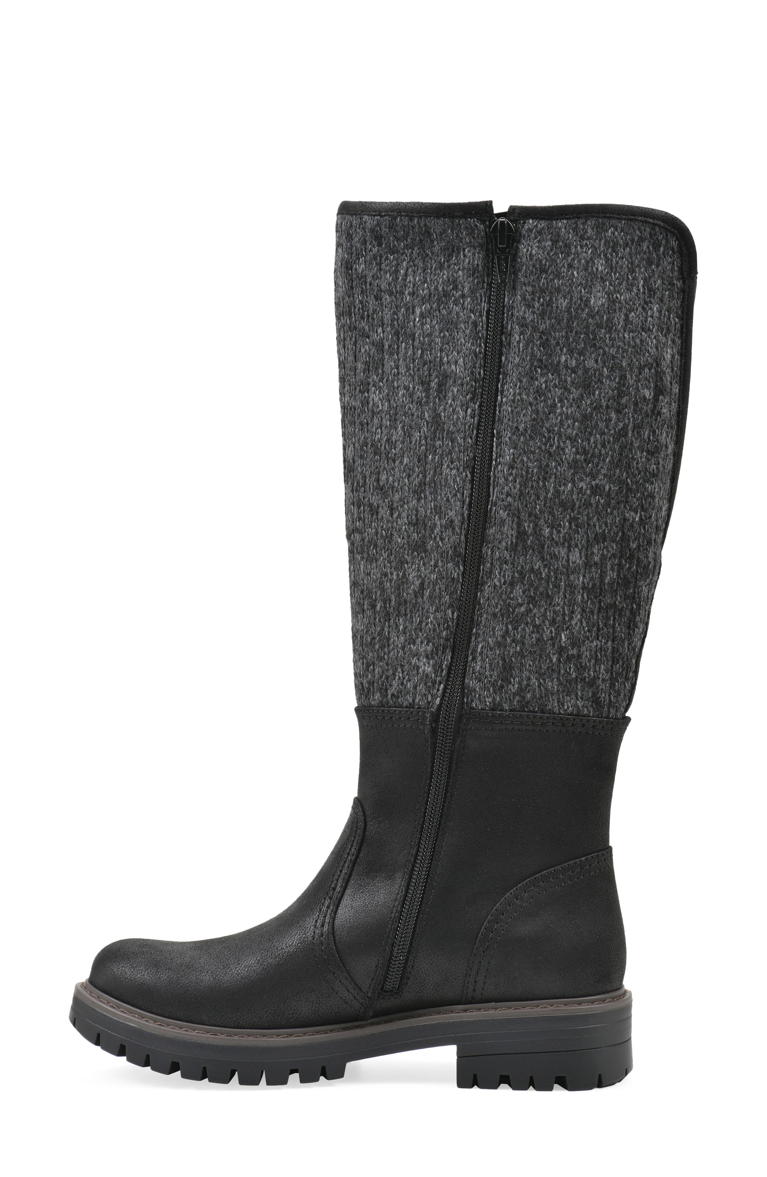 Mavis Knee High Boot, Alternate, color, BLACK/ FABRIC
