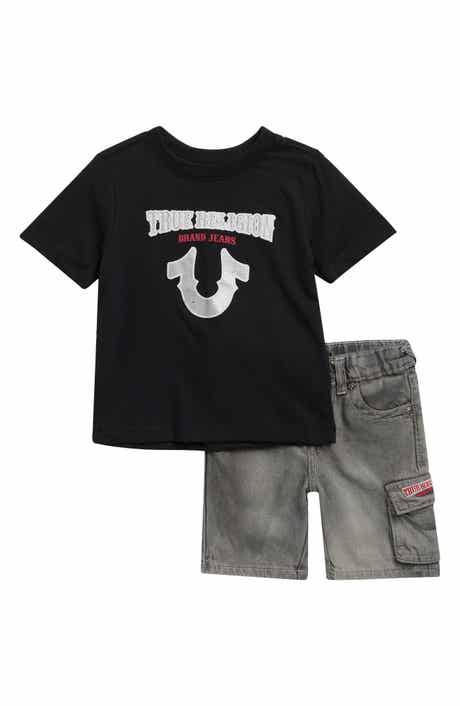 True Religion Knit Graphic T-Shirt & Denim Cargo Shorts Set