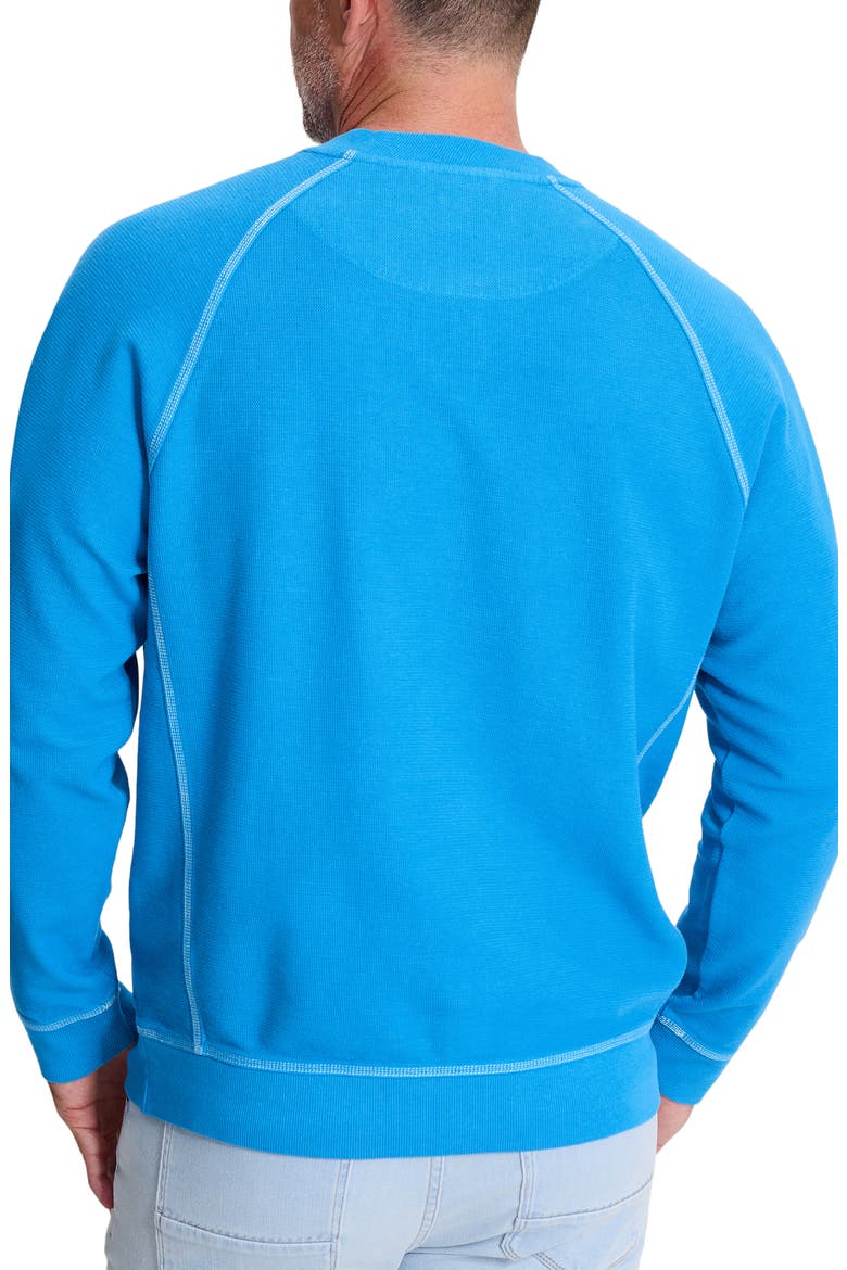 Montego Bay Abaco Long Sleeve Cotton & Lyocell Notch Neck Sweatshirt, Alternate, color, CAMPANULA
