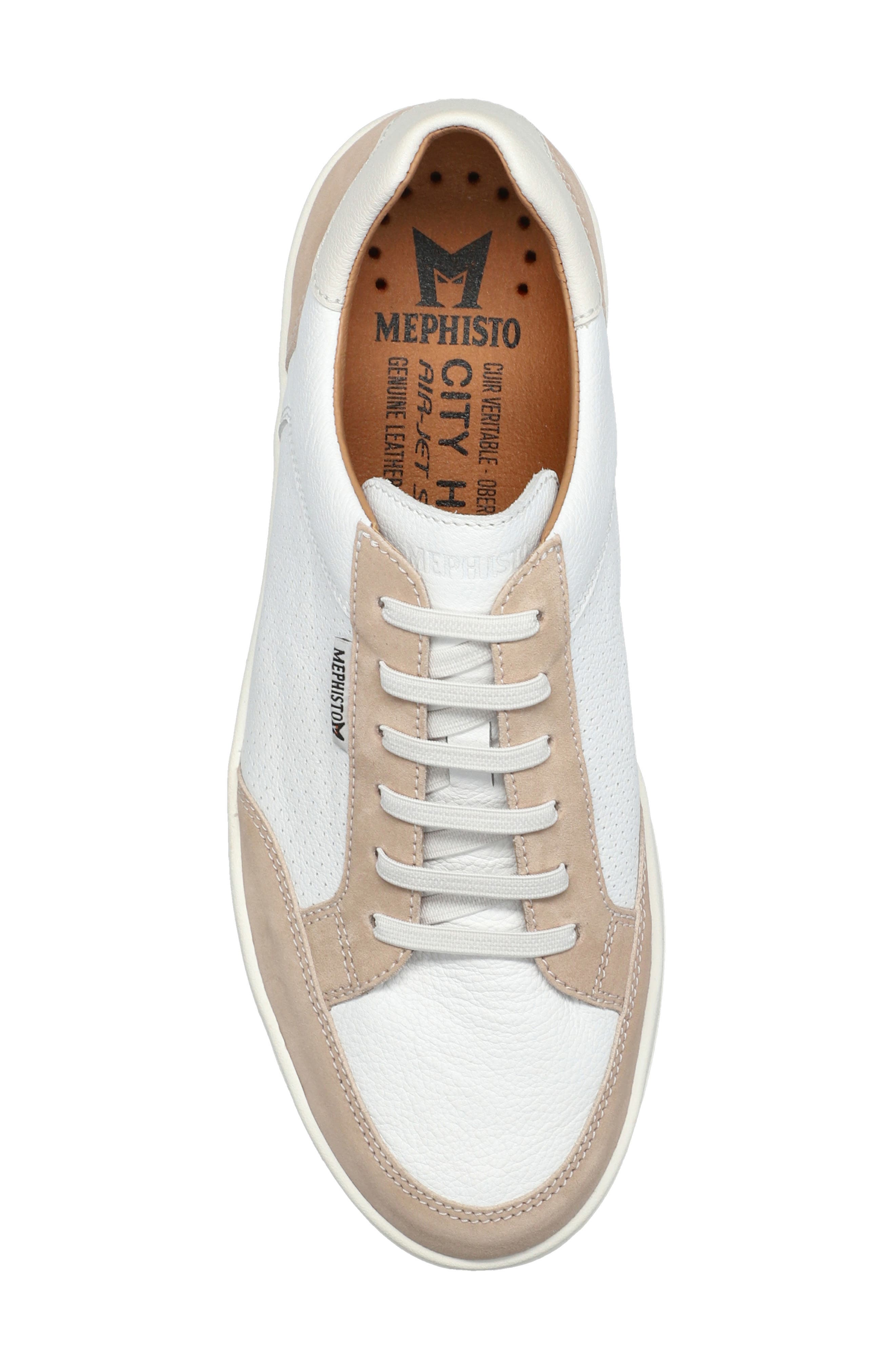 Mephisto Henry Lace-Up Sneaker, Alternate, color, Light Sand