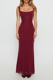 Princess Polly Crisanto Sparkle Lace-Up Gown